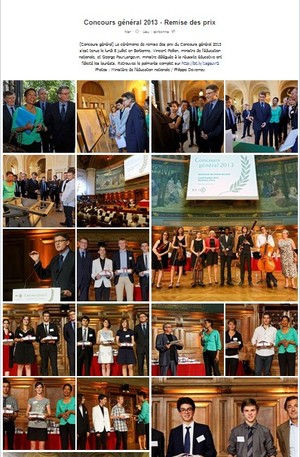 capture d'écran de l'album facebook dédié au concours général
