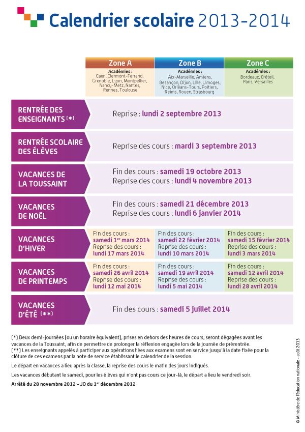 Education : Le nouveau calendrier scolaire 2015 2016 actualités