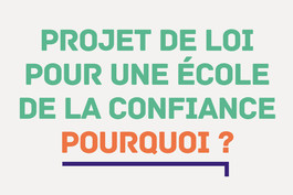 Le projet de loi pour une École de la confiance