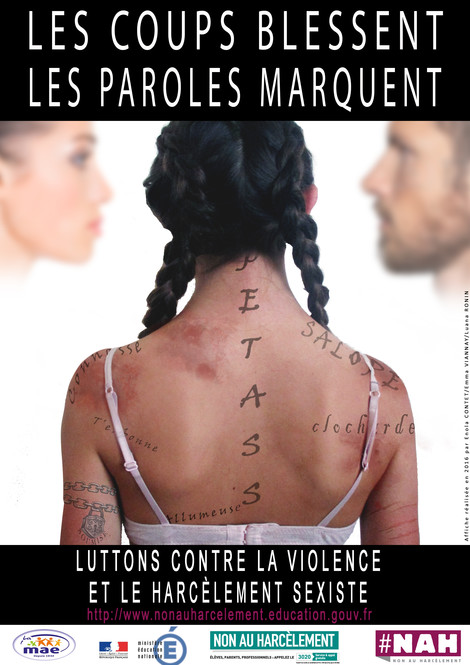 Non au harcèlement affiche